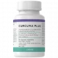 Envase de cápsulas de cúrcuma con 95% curcuminoides, pimienta negra, garra del diablo y vitamina C para salud articular y antioxidante